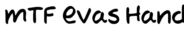 MTF Evas Hand font preview
